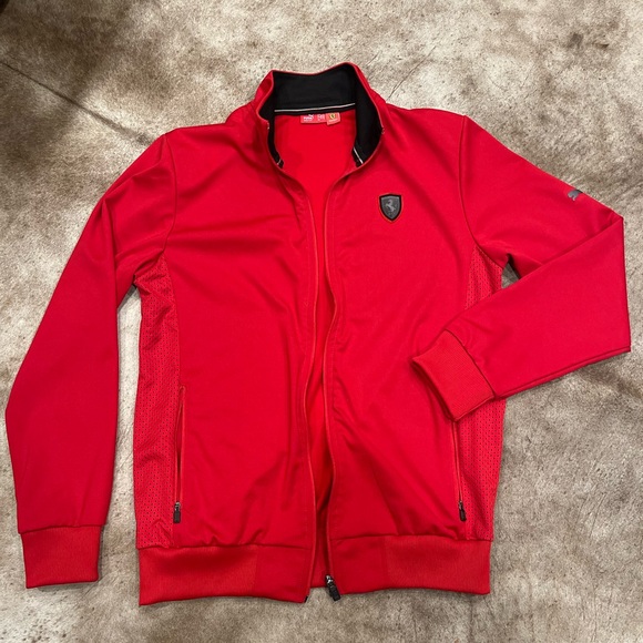 Men’s Puma Ferrari Scuderia Full Zip Red Jacket Size UK-L, US-M - Picture 2 of 7